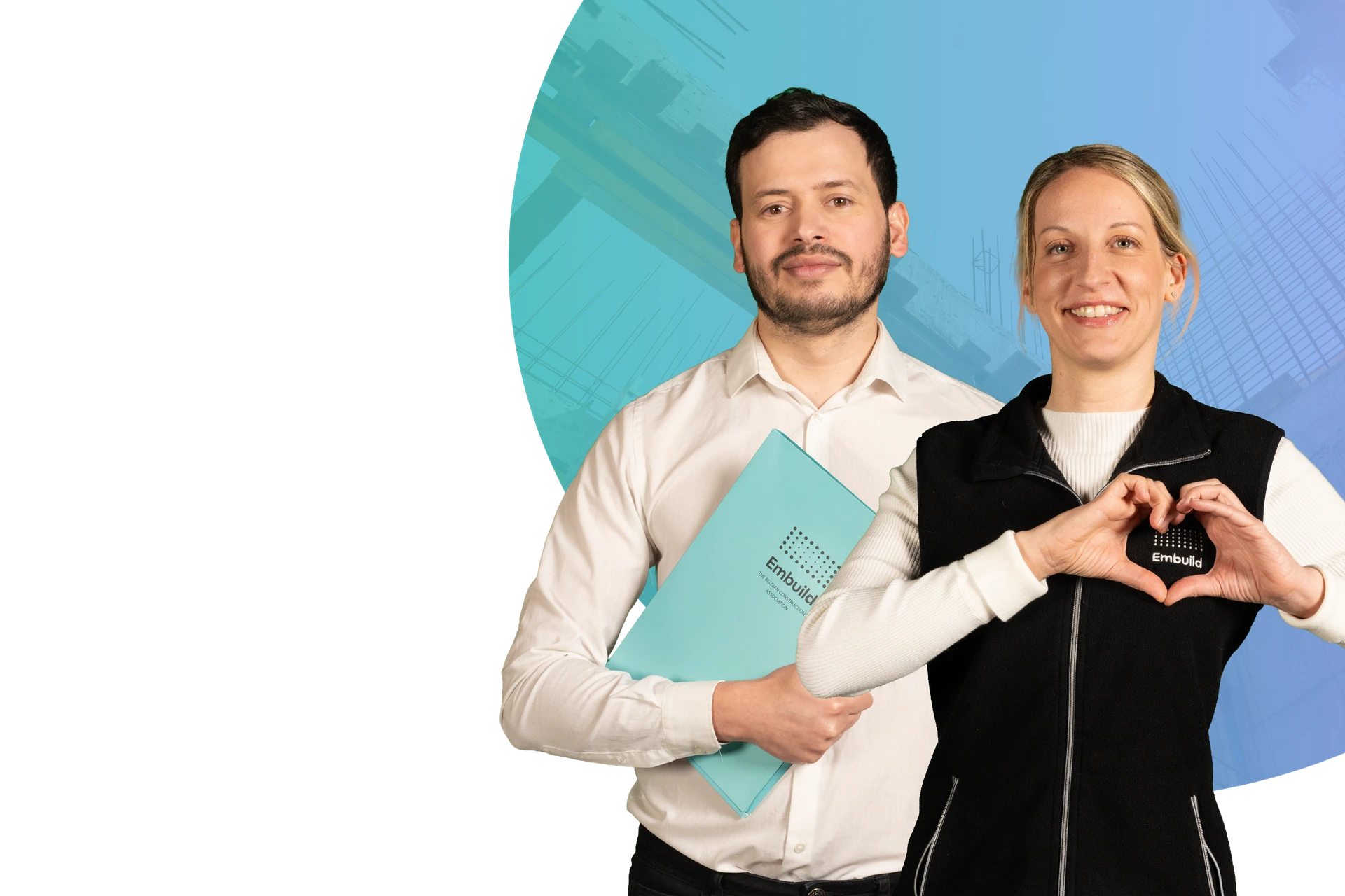 Twee Embuild-vertegenwoordiger